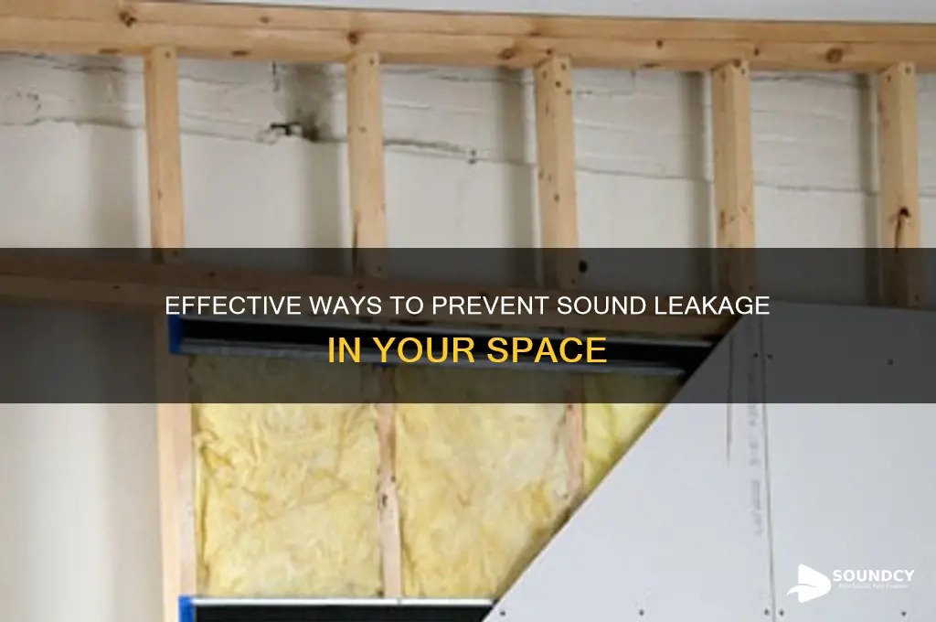 how to stop sound leakage