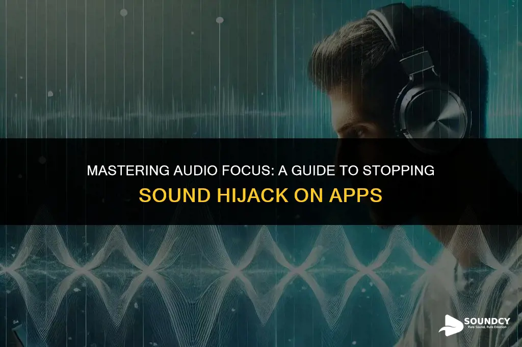how to stop sound taking focus on an app