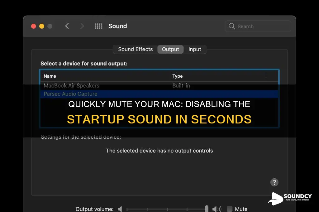 how to stop the startup sound on a mac
