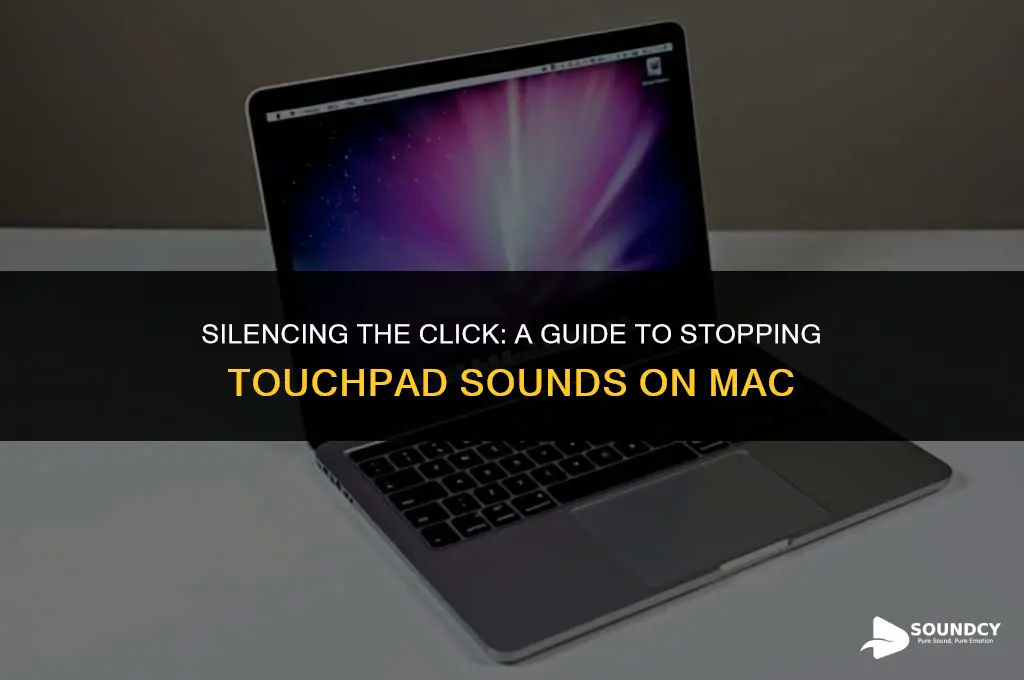 how to stop touchpad from clicking sound for mac