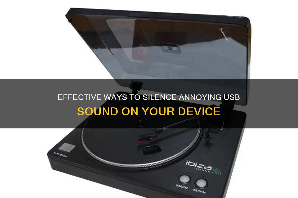 how to stop usb sound