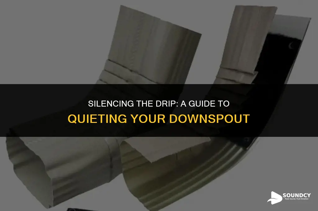 how to stop water dripping sound in a downspout