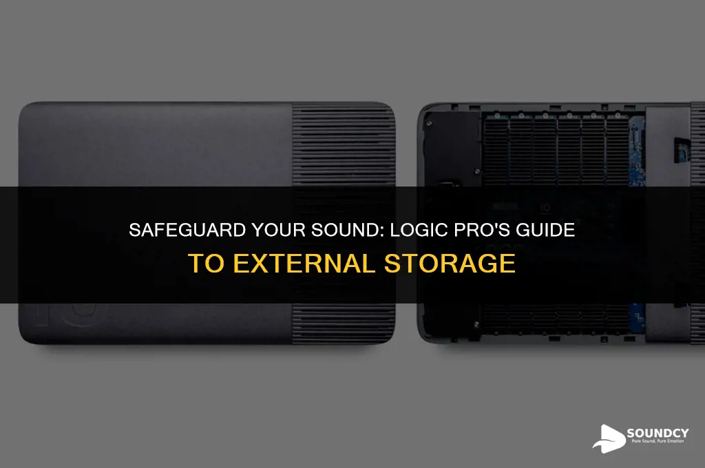 how to store logic pro sound on a external