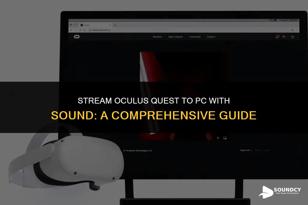 how to stream oculus quest to pc with sound
