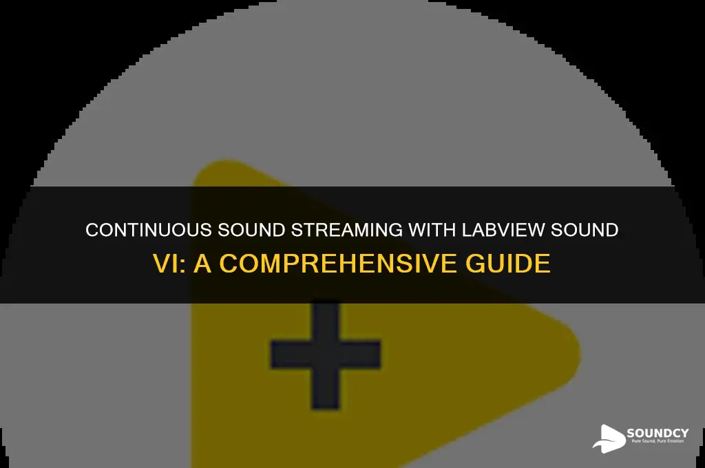 how to stream sound continuously with labview sound vi