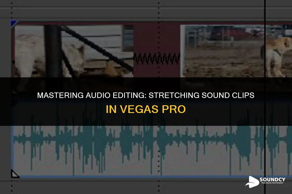 how to stretch out a sound clip in vegas