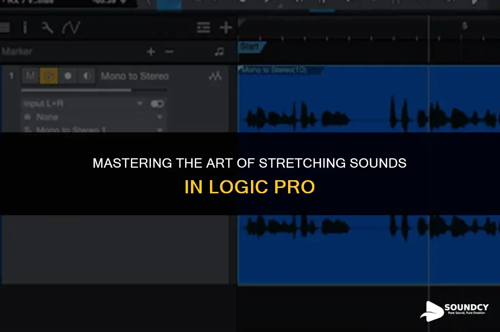 how to stretch out a sound on logic pro