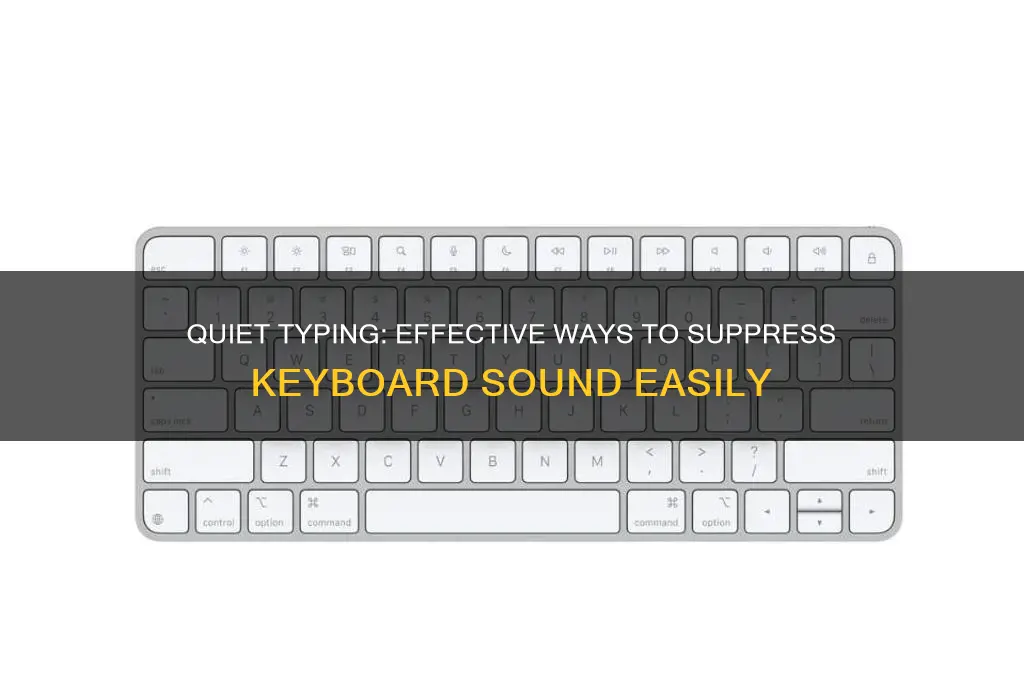 how to suppres keyboard sound