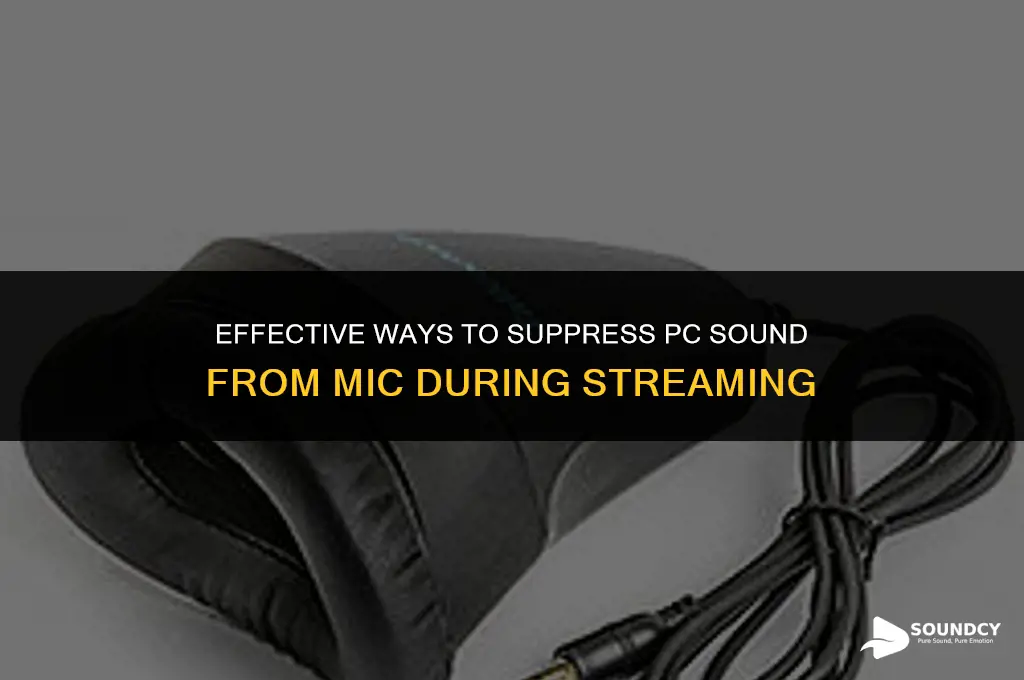 how to supress pc sound from mic for streaming