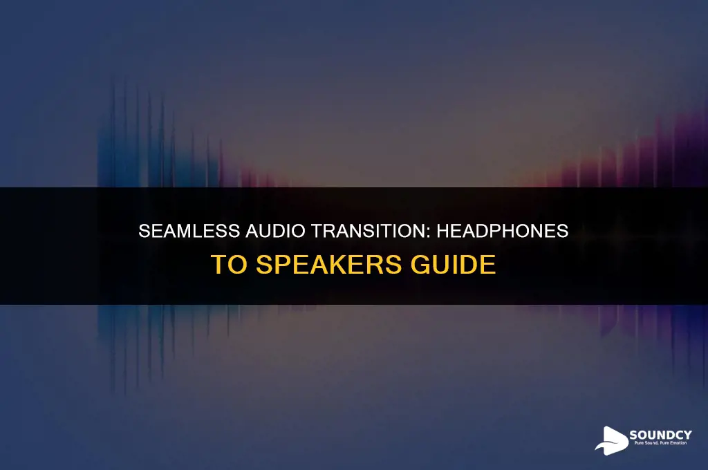 how to swap sound from my headphones tos peakers