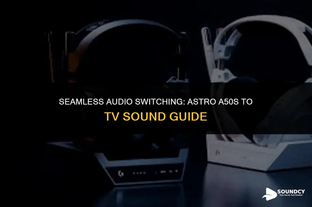 how to switch between astro a50s and tv sound