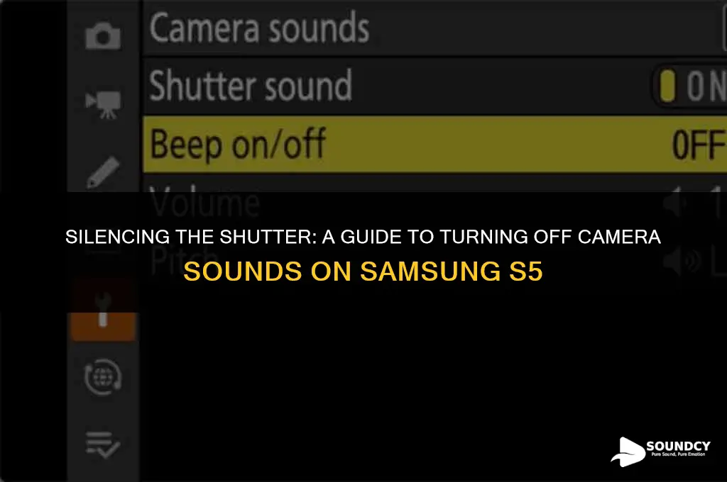 how to switch off camera sound on samsung s5