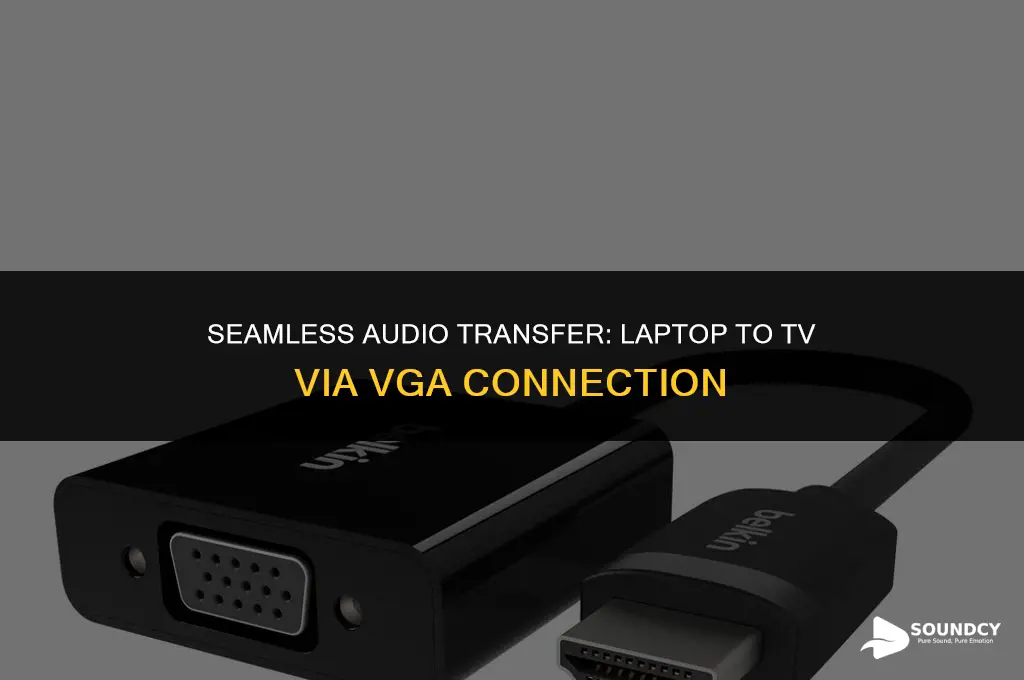 how to switch sound from laptop to tv vga