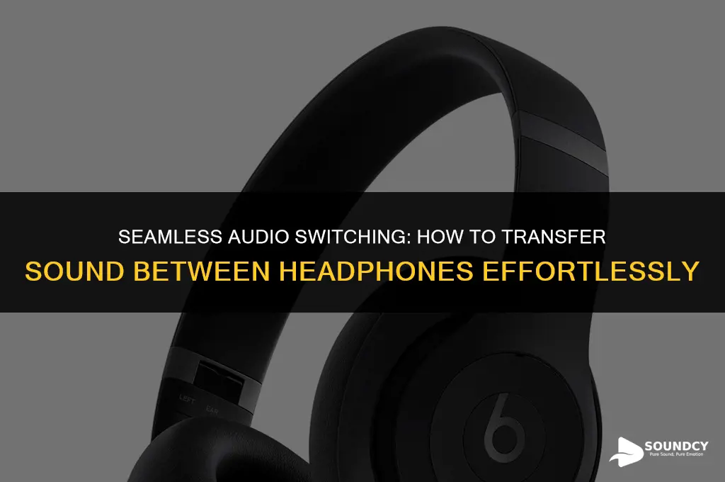 how to switch sound from one headphone to another