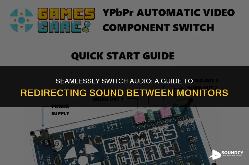how to switch sound from one monitor to another