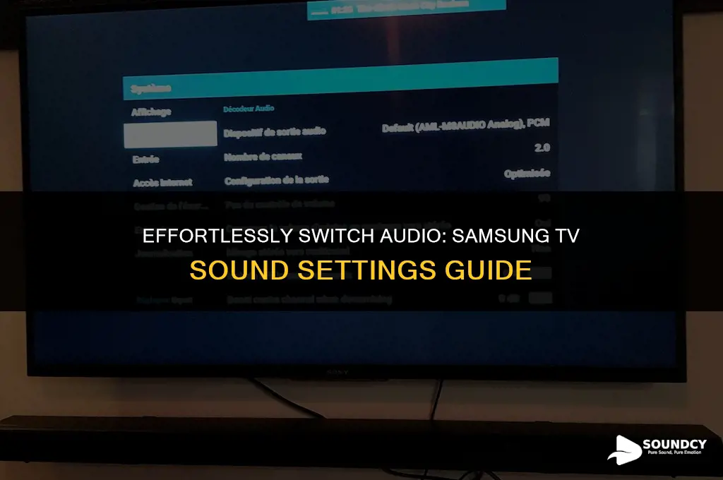 how to switch sounds to tv sound on samsung