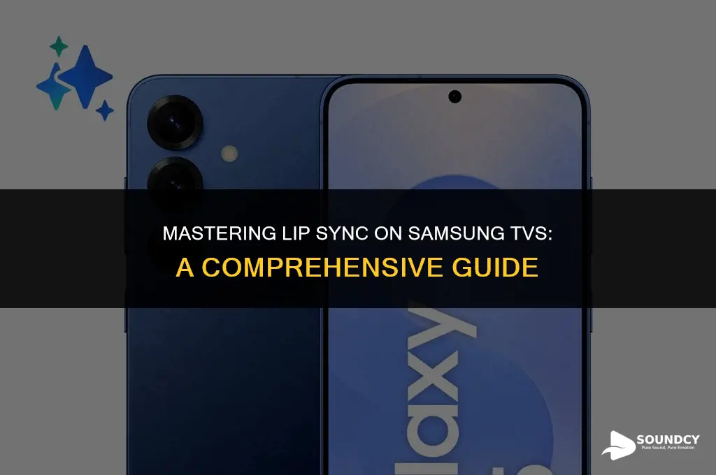 how to sync lips with sound on samsung tv