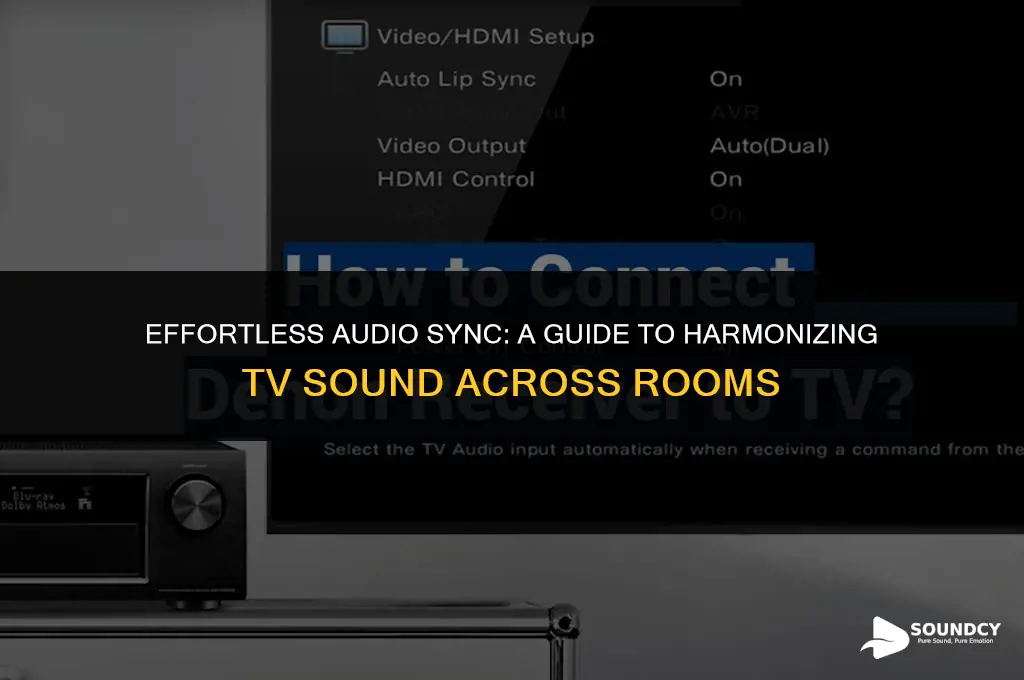 how to sync sound on tvs in other rooms