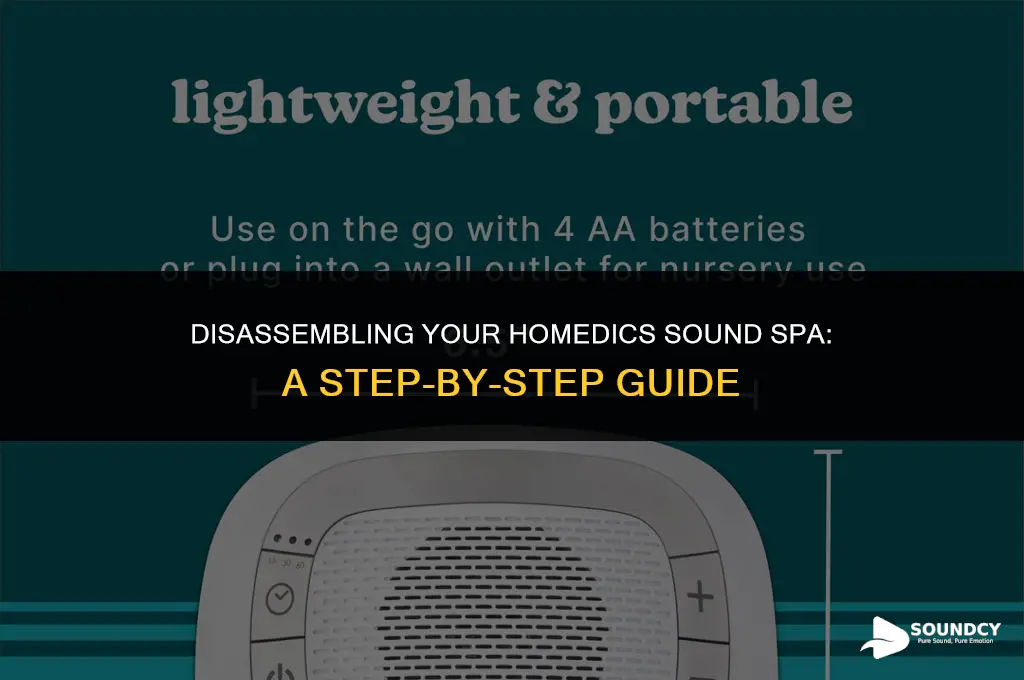 how to take apart a homedics sound spa machine