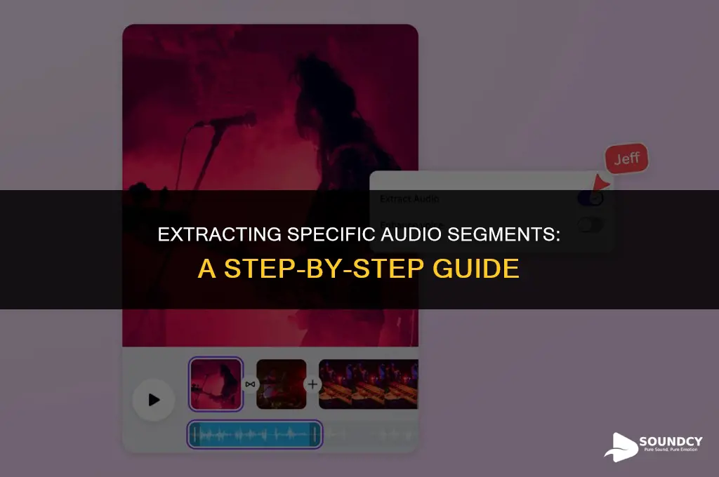 how to take certain part out of a sound