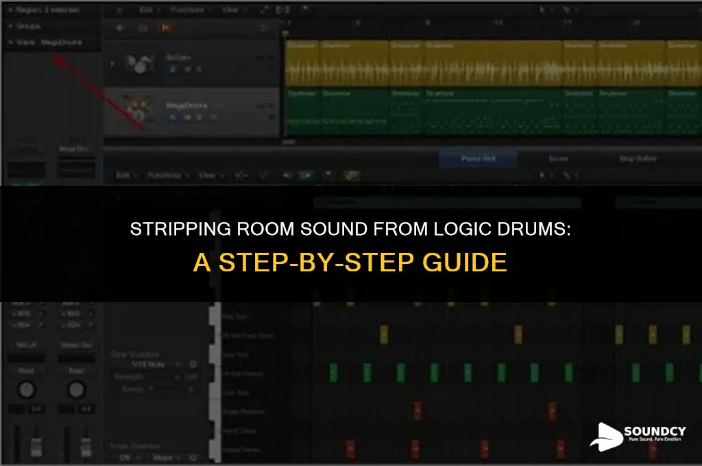 how to take off room sound on logic drums