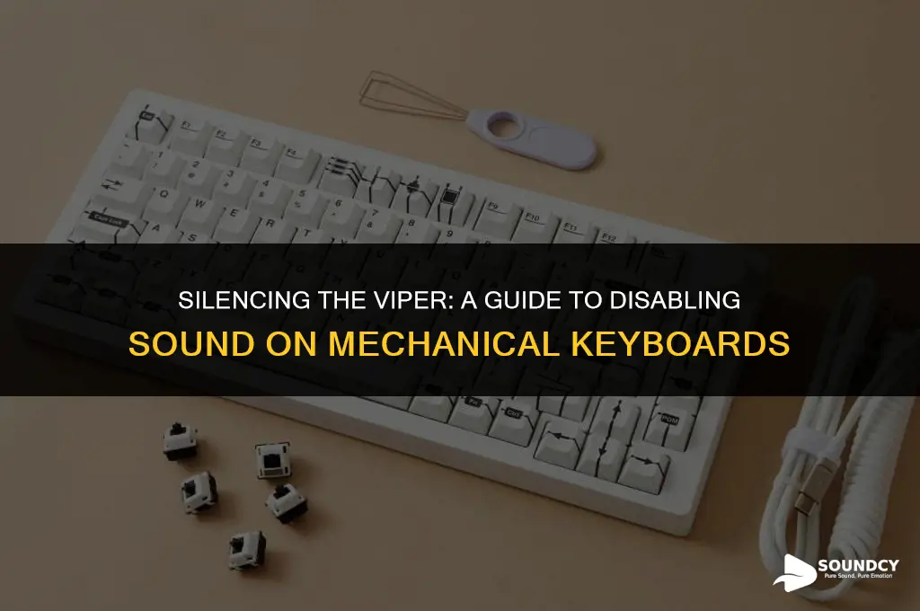 how to take off sound on mechanical keyboard viper