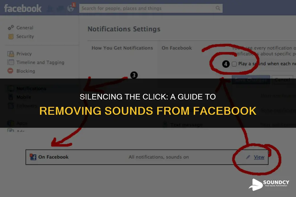 how to take off the clicking sound from facebkk