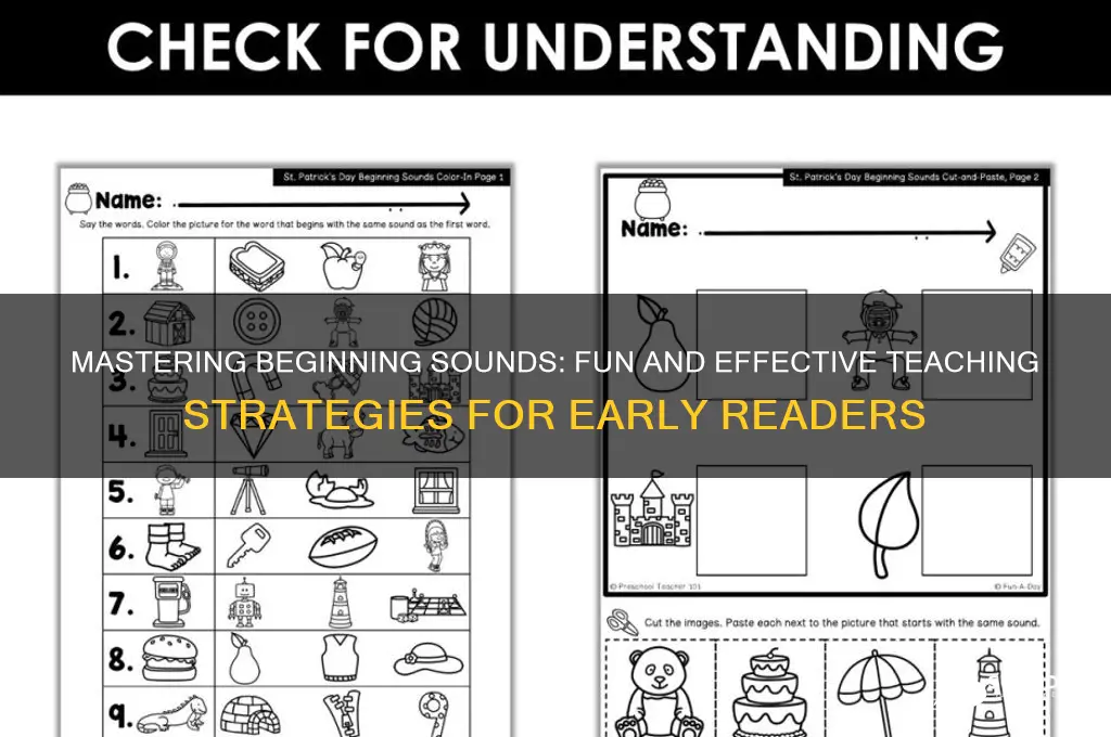 how to teach beginning sounds