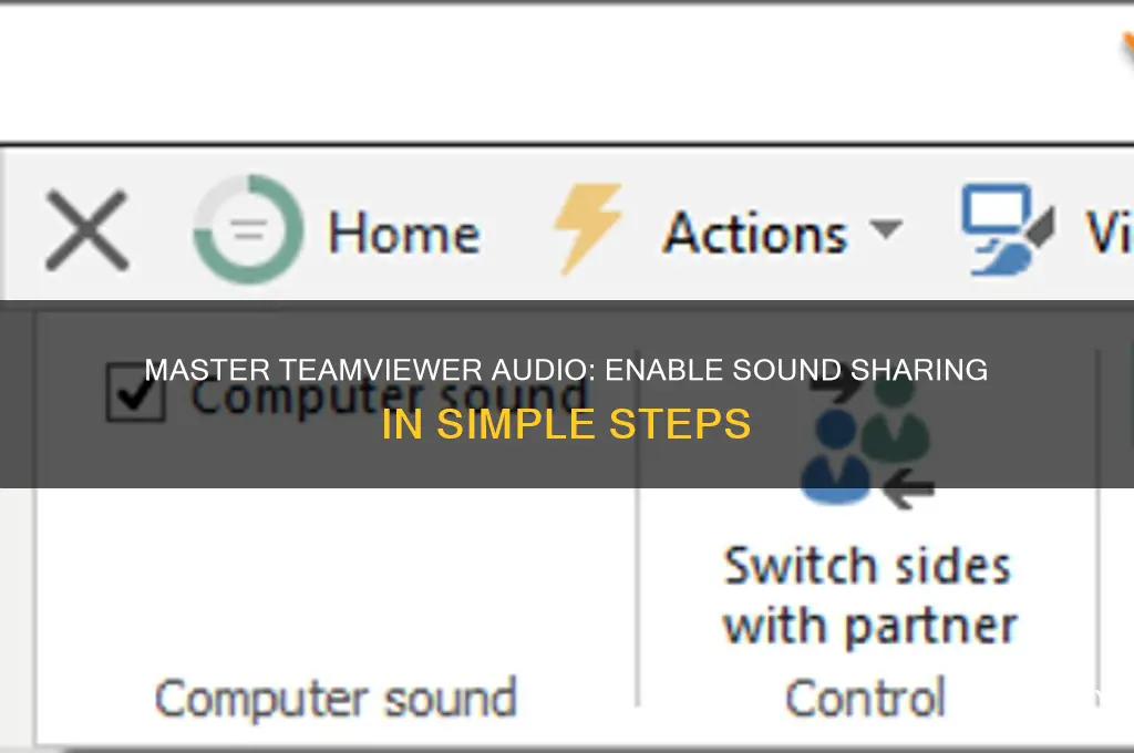 how to teamview with sound