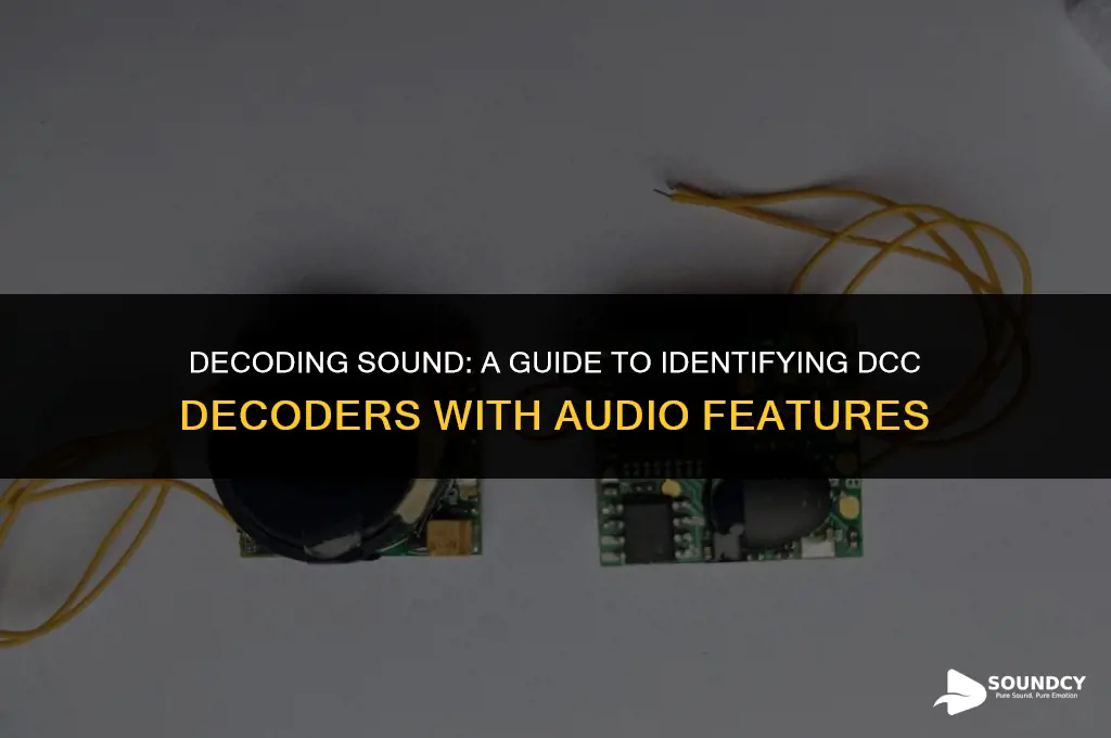 how to tell if a dcc decoder has sound