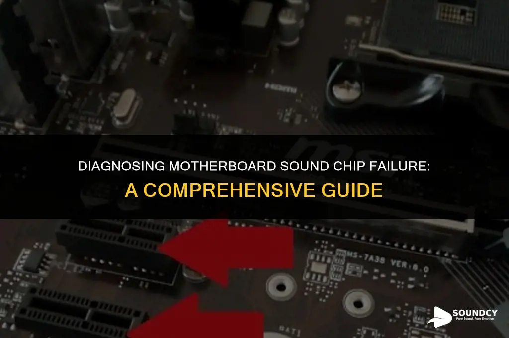 how to tell if motherboard sound chip is dead