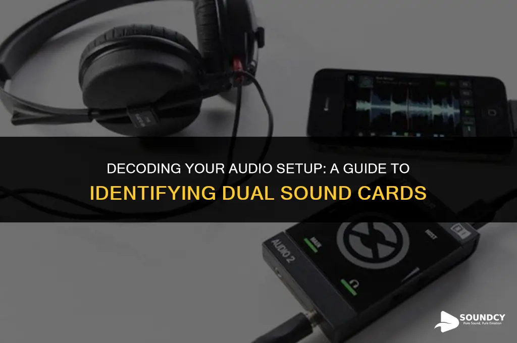 how to tell if you have two sound cards