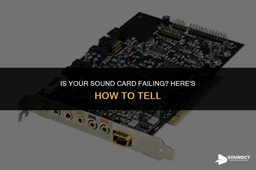 how to tell if your sound card is going
