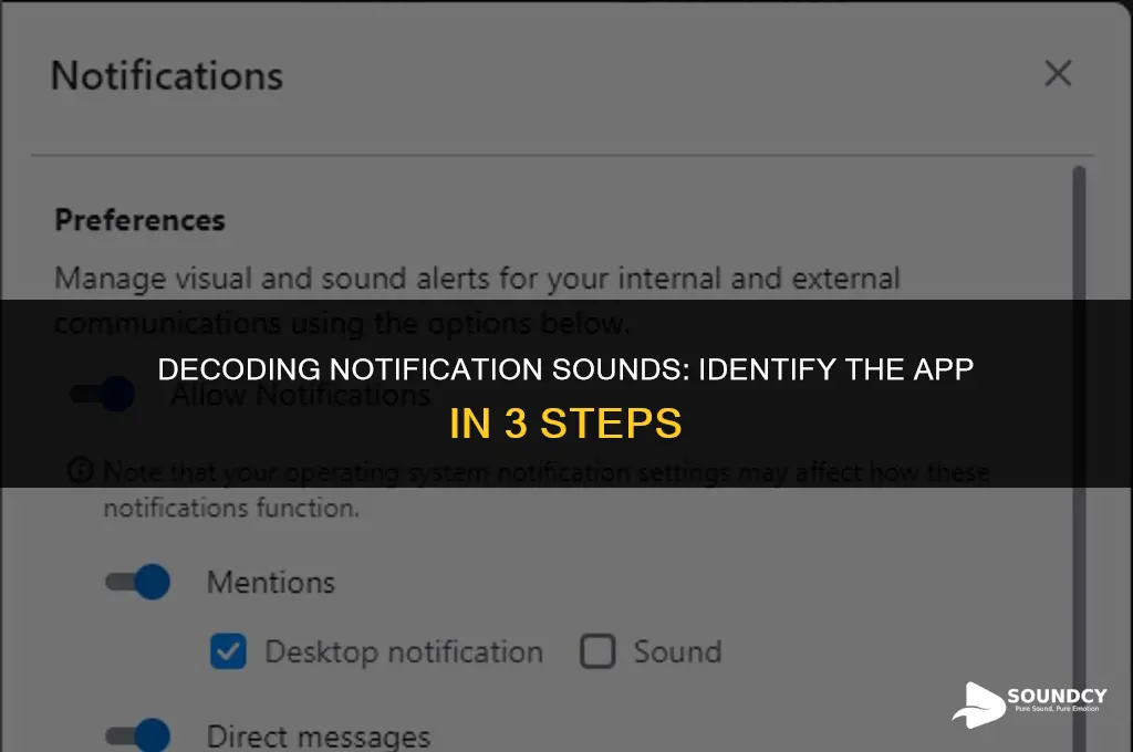 how to tell what app is making notification sound