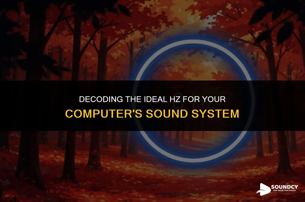how to tell what hz sound computer should be