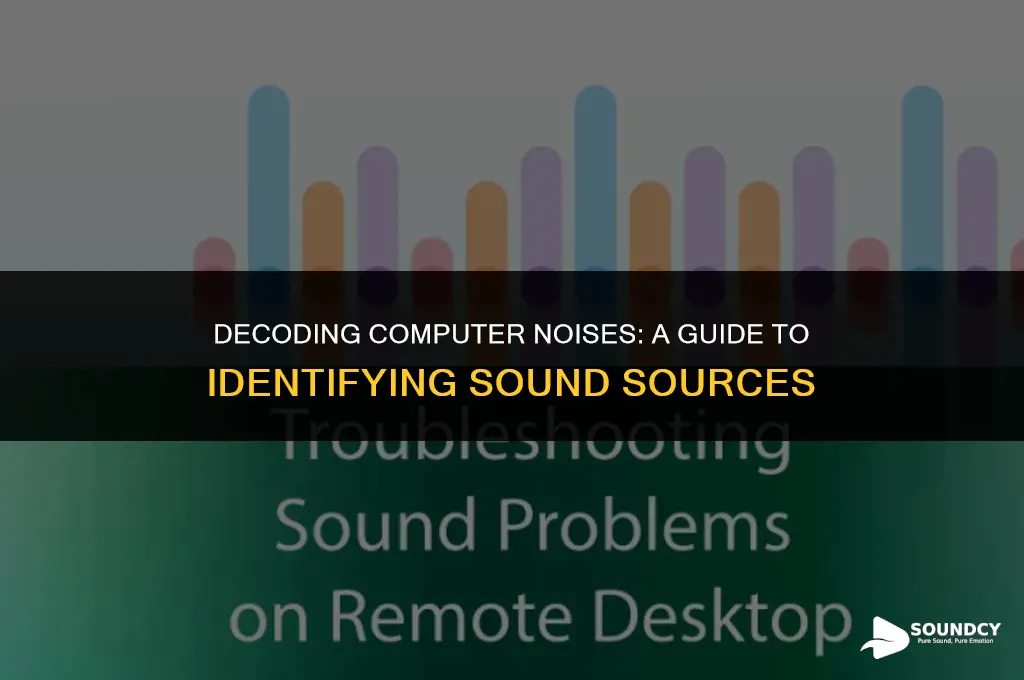how to tell what is making sound on computer
