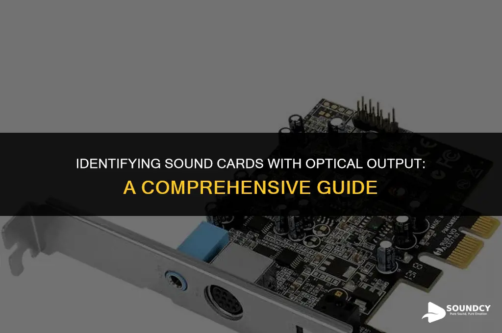 how to tell which sound card has optical output