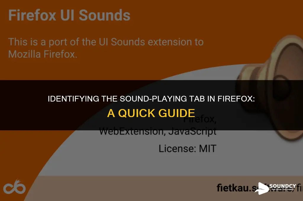 how to tell which tab is making sound firefox