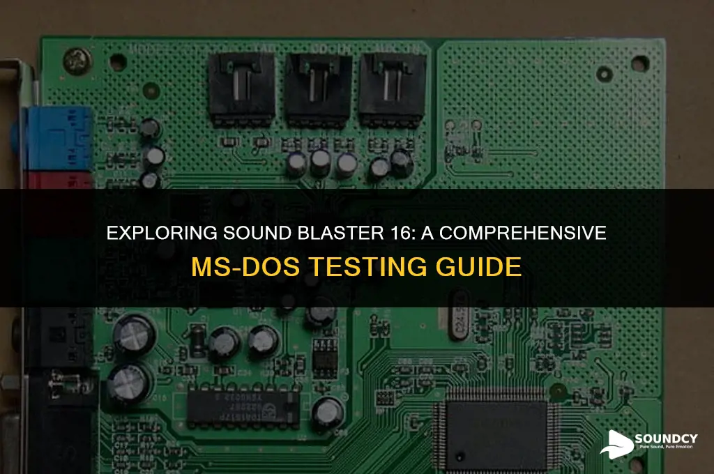 how to test sound blaster 16 in ms dos