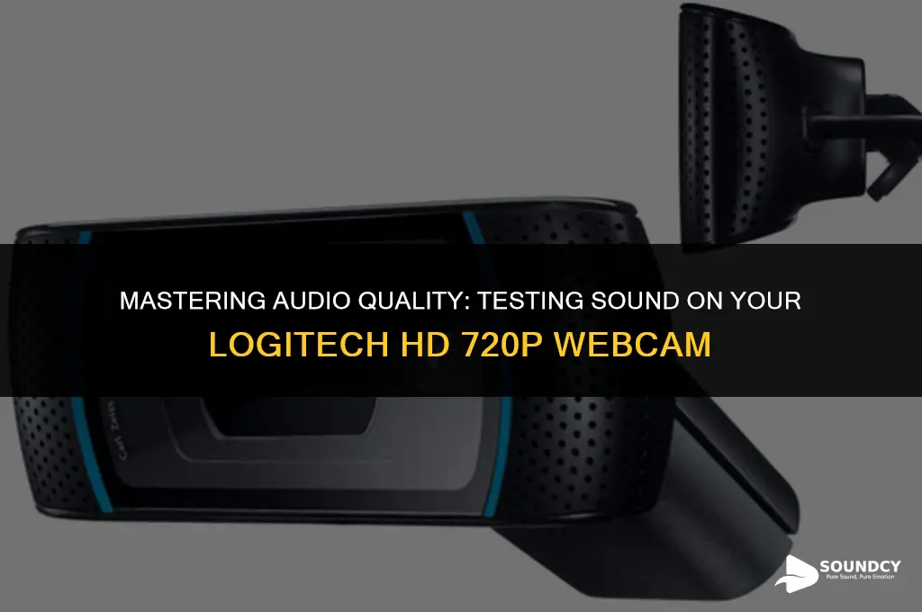 how to test sound in logitech hd 720p webcam