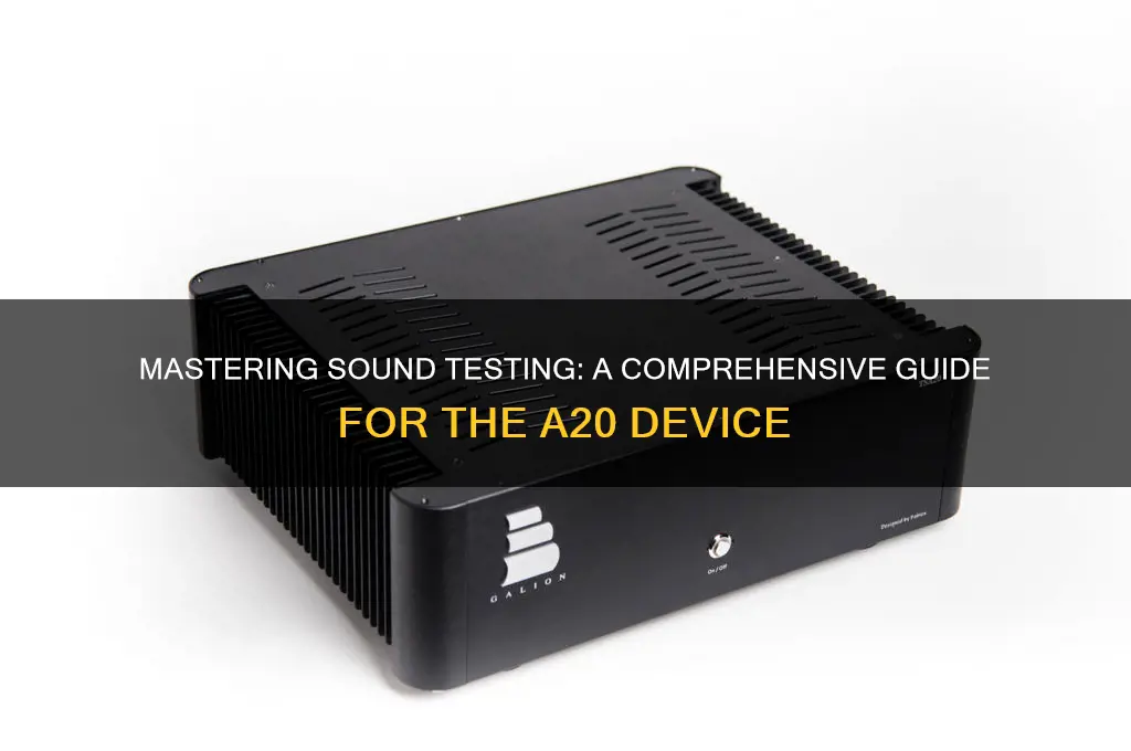 how to test sounds a20