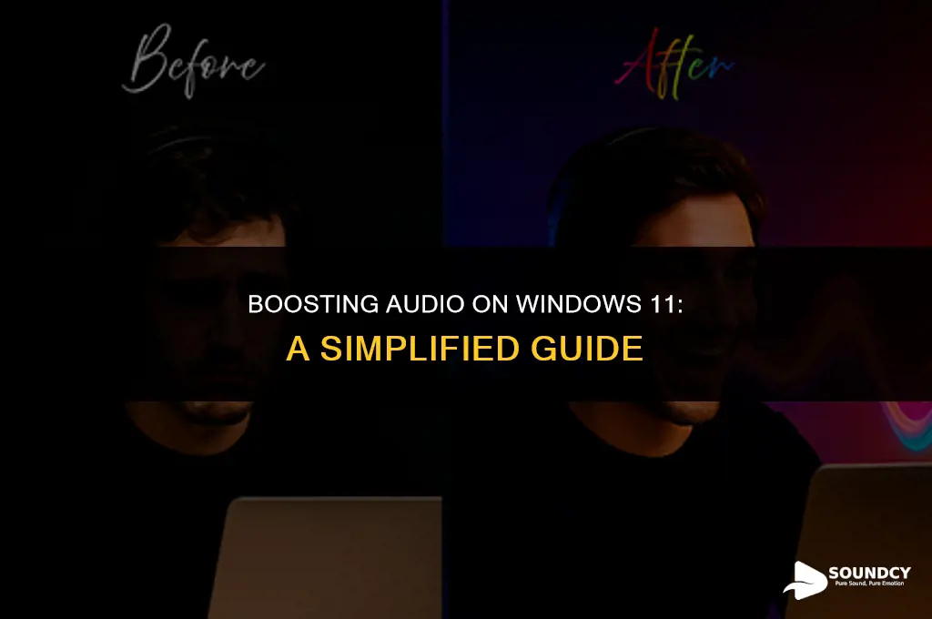 how to to increase sound on win 11 implify