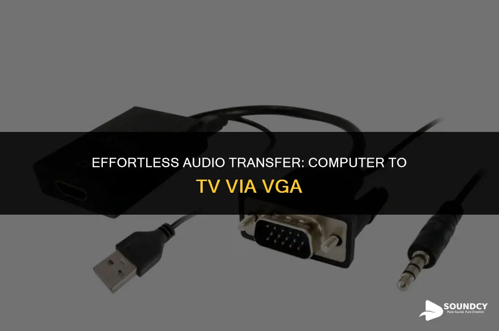 how to transfer sound from computer to tv vga