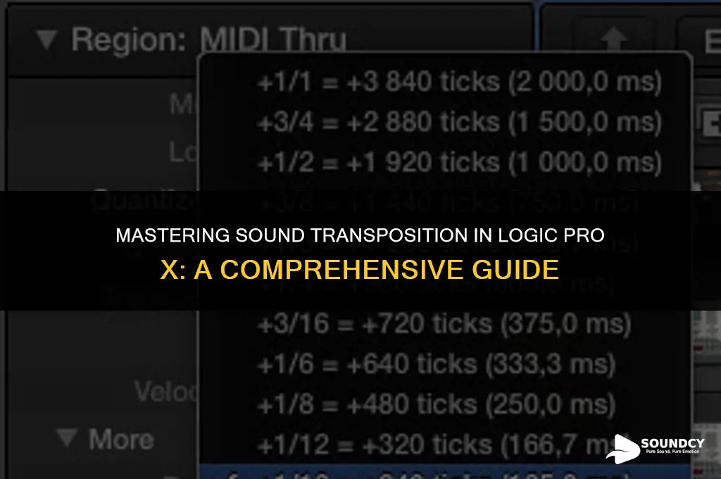 how to transpose a sound in logic pro x