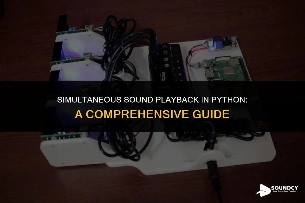 how to trigger multtple sounds at once with python