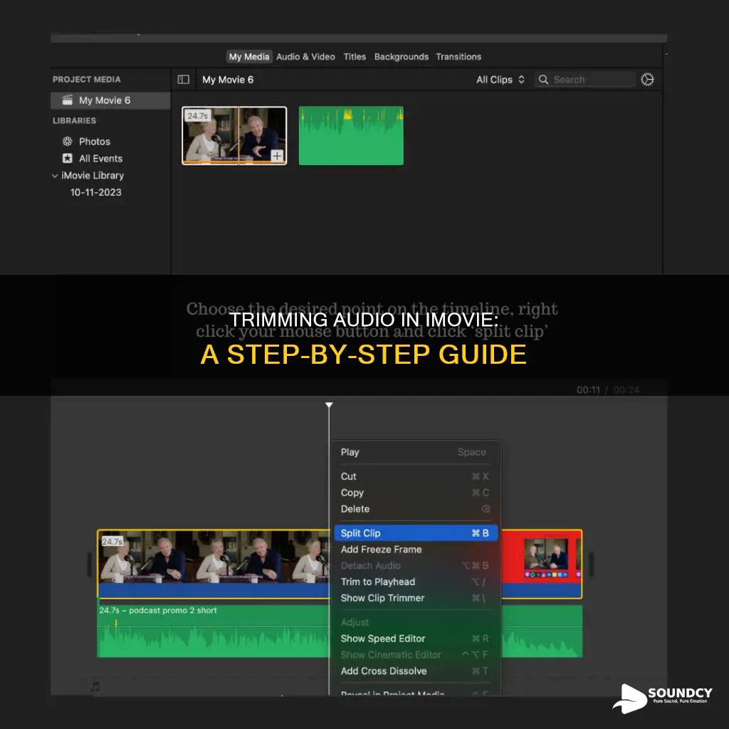 how to trim sound in imovie