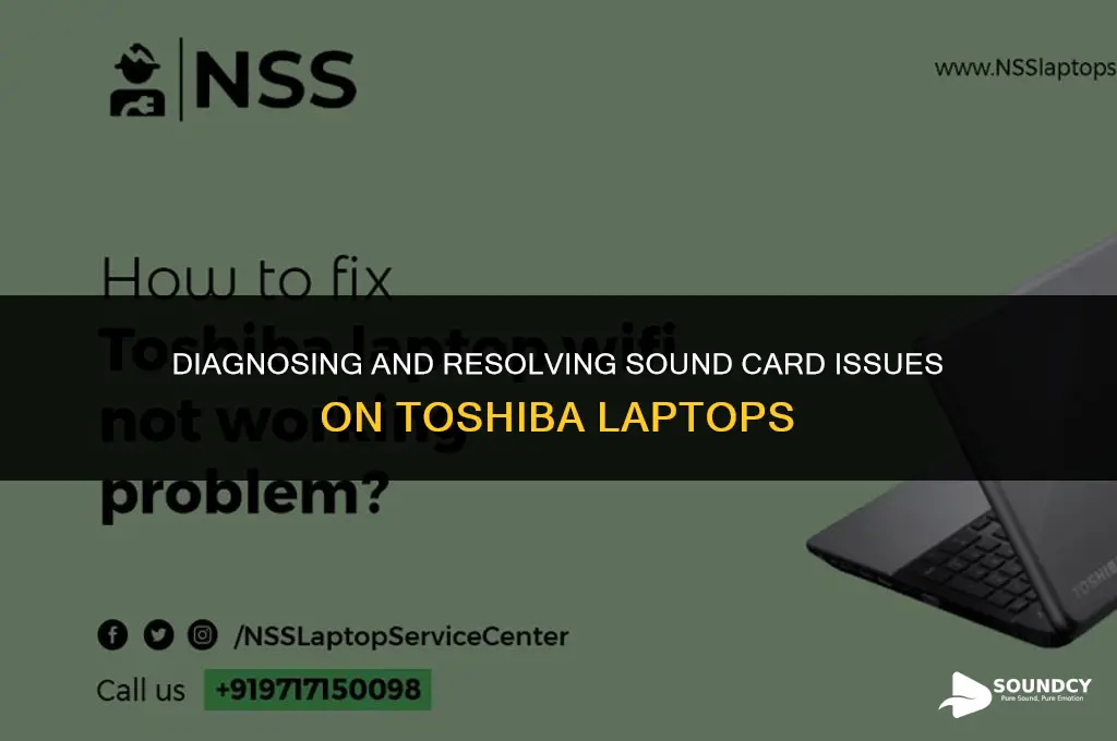 how to troubleshoot a sound card on toshiba laptop