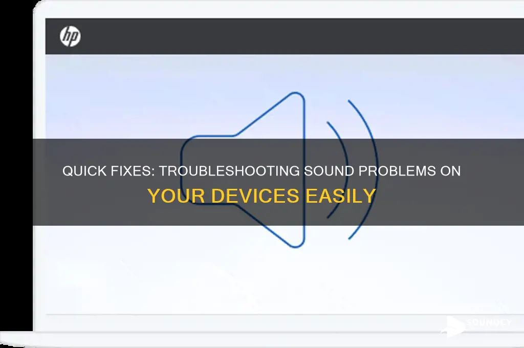 how to troubleshoot sound problems