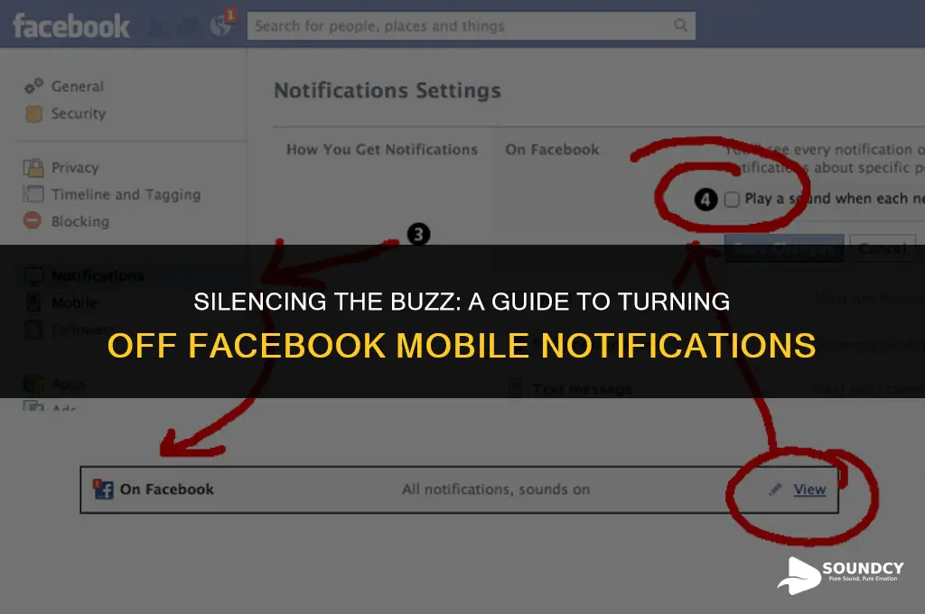 how to tuen off notification sounds on gacebook mobile