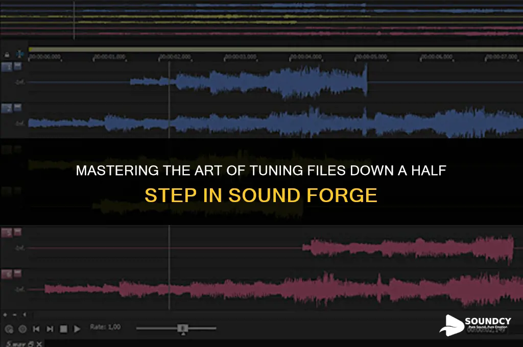 how to tune files down half step sound forge